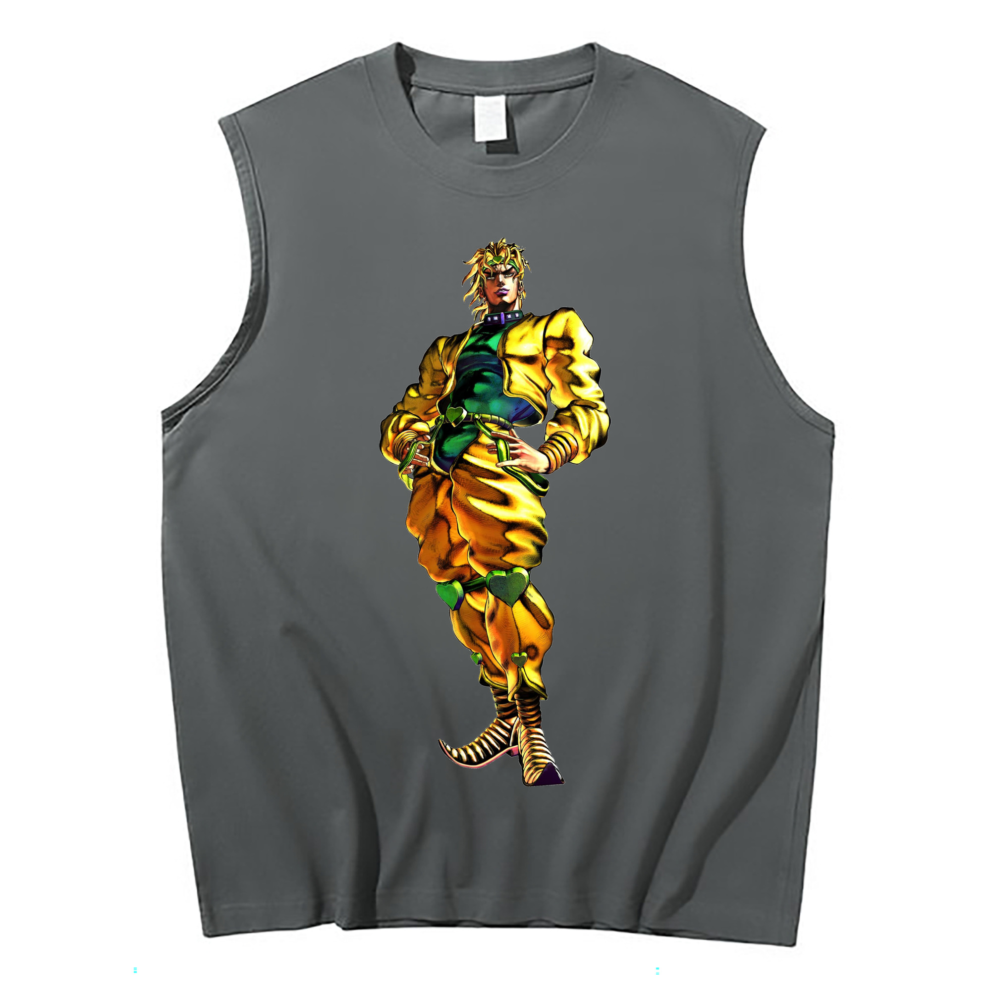 （画像用） ジョジョの奇妙な冒険 ディオ?ブランドー JoJo's Bizarre Adventure Dio Brando コットン100％タンクトップ（フロントプリント）